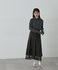 【新野尾七奈さん着用】【Mikakoさん着用】レースレイヤードプリーツスカート《S Size Line》