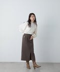 【青木瞳さん着用】【美人百花12月号掲載】起毛ポケットストレートスカート《S Size Line》