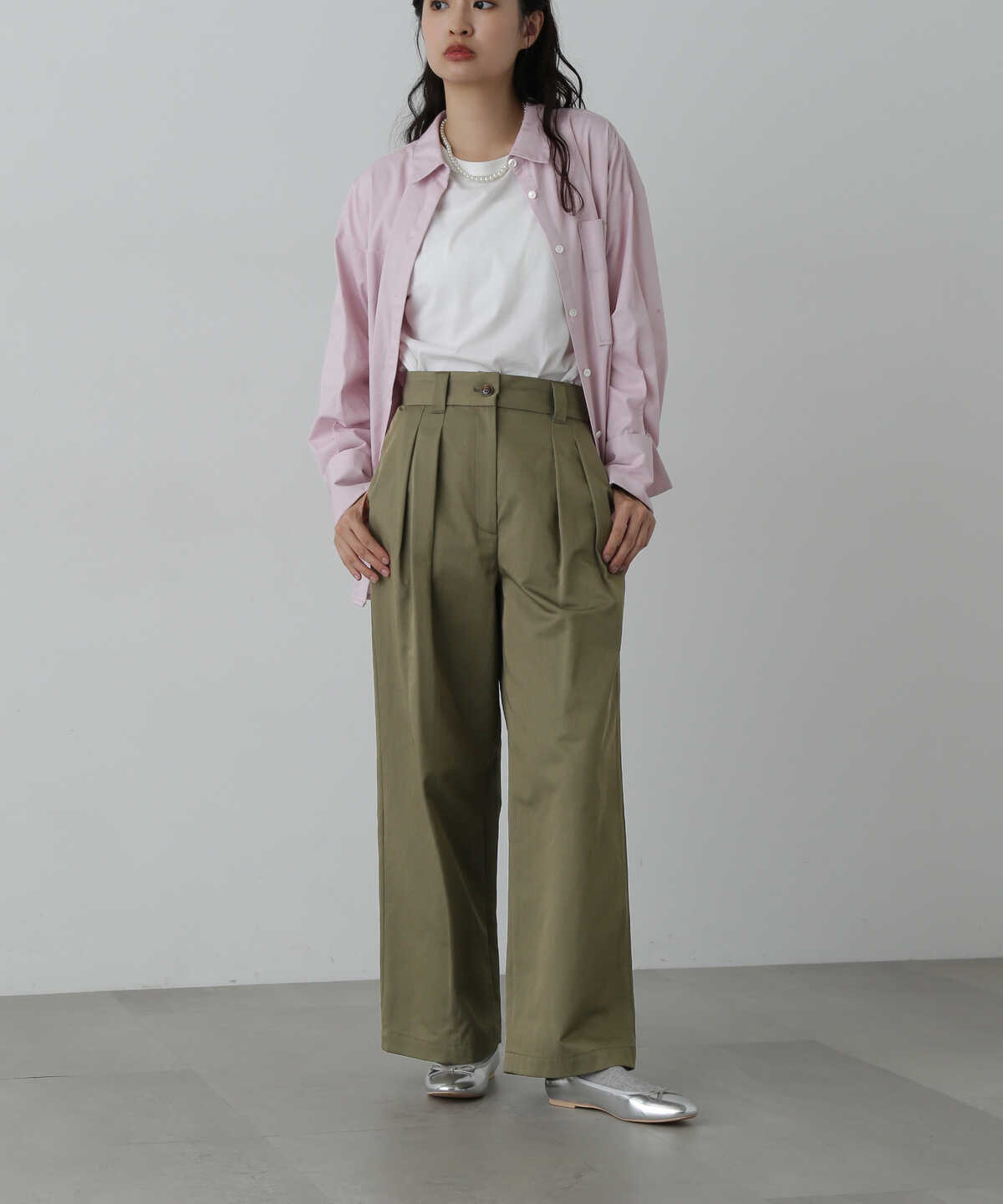 新品・未使用】YONFA きせ タックワイドチノ Sサイズ 