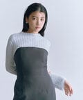 【青木瞳さん着用】ベアトップストレートワンピース《S Size Line》