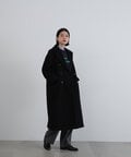 【新野尾七奈さん着用】ビーバーメルトンロングチェスターコート《グレー：WEB限定》《S Size Line》