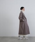 【新野尾七奈さん着用】ビーバーメルトンロングチェスターコート《グレー：WEB限定》《S Size Line》