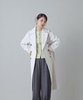 【新野尾七奈さん着用】ビーバーメルトンロングチェスターコート《グレー：WEB限定》《S Size Line》