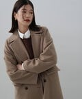 【新野尾七奈さん着用】ビーバーメルトンロングチェスターコート《グレー：WEB限定》《S Size Line》