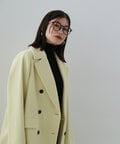 【新野尾七奈さん着用】ビーバーメルトンロングチェスターコート《グレー：WEB限定》《S Size Line》