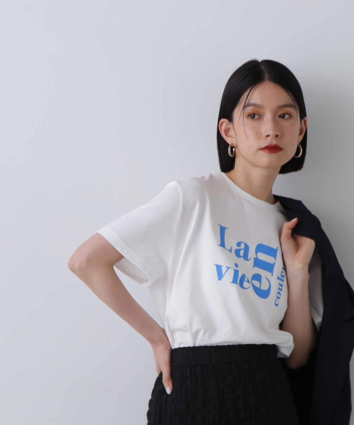 【La vie en couleurs】ロゴプリントTシャツ