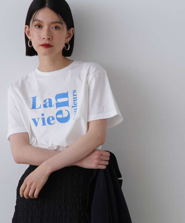 【La vie en couleurs】ロゴプリントTシャツ