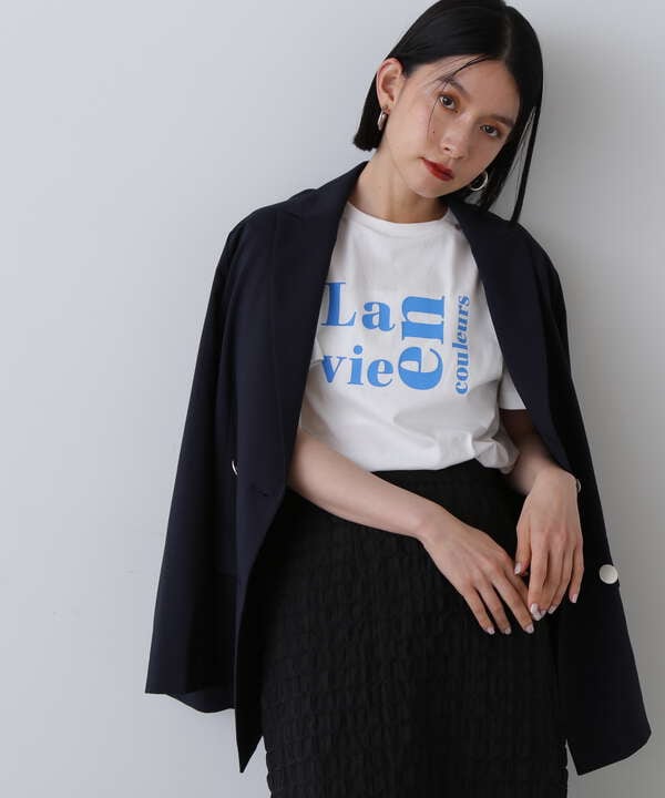 【La vie en couleurs】ロゴプリントTシャツ