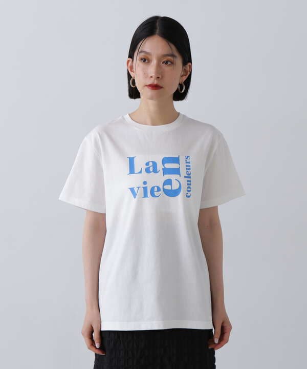 【La vie en couleurs】ロゴプリントTシャツ