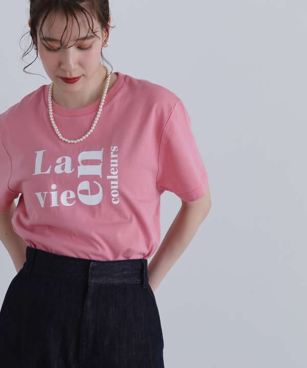 【La vie en couleurs】ロゴプリントTシャツ