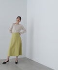 【新野尾七奈さん着用】ウェーブスリーブニット