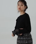 【新野尾七奈さん着用】シアーカフスニット