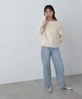 【新野尾七奈さん着用】オフショルダーニット