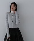 【新野尾七奈さん着用】もちもちコンパクトリブニットカーディガン