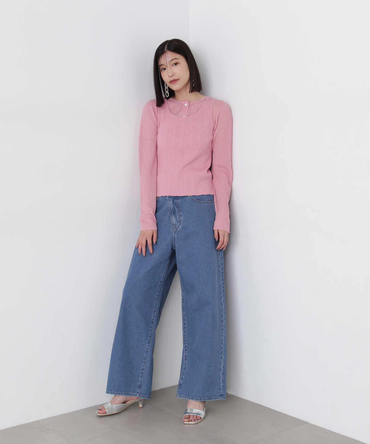 ラップ風ワイドデニムパンツ | N. Natural Beauty Basic ラップ風ワイドデニムパンツ | N. Natural Beauty Basic