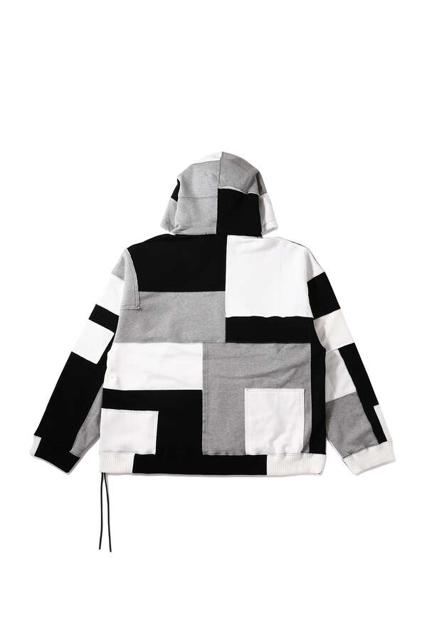 BOXY PATCHWORKED HOODIE