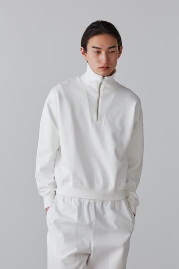 Ｙ / ORGANIC COTTON BLEND HEAVY WEIGHT FLEECE HALF ZIP_030