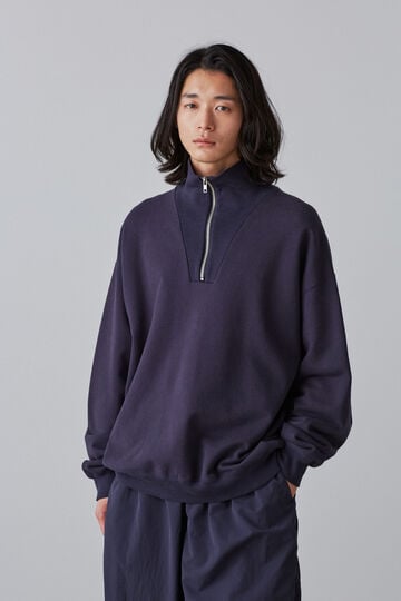 Ｙ / ORGANIC COTTON BLEND HEAVY WEIGHT FLEECE HALF ZIP_120