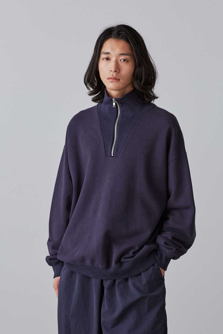 Ｙ / ORGANIC COTTON BLEND HEAVY WEIGHT FLEECE HALF ZIP1