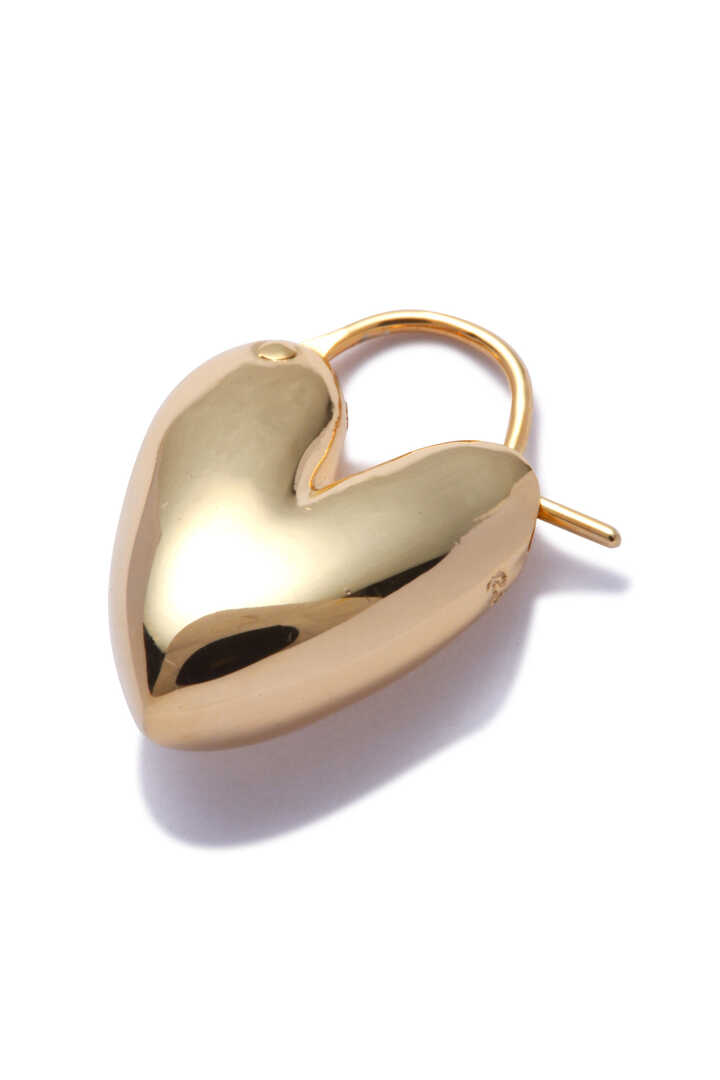 R.ALAGAN/TINY PUFFY HEART HOOPS(GOLD)