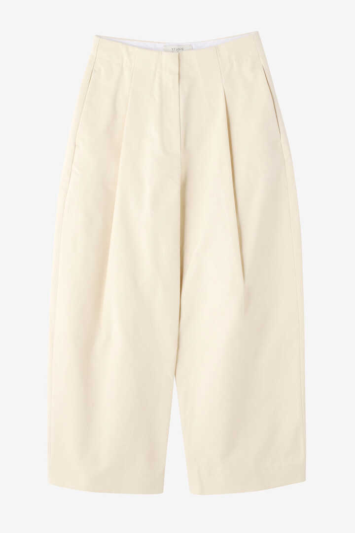 STUDIO NICHOLSON / PEACHED COTTON TWILL DEEP PLEAT VOLUME ANKLE CROP9