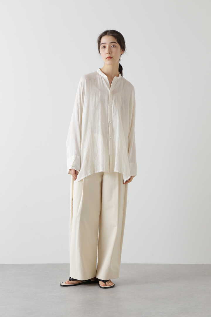 STUDIO NICHOLSON / PEACHED COTTON TWILL DEEP PLEAT VOLUME ANKLE CROP1
