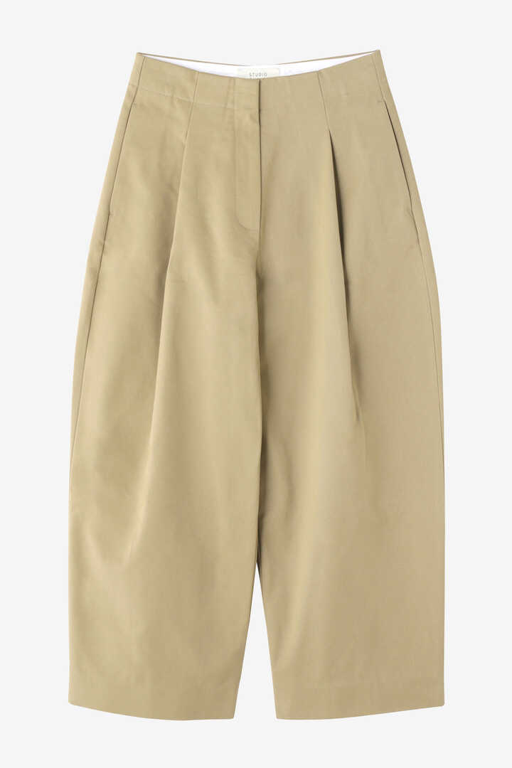 STUDIO NICHOLSON / PEACHED COTTON TWILL DEEP PLEAT VOLUME ANKLE CROP12