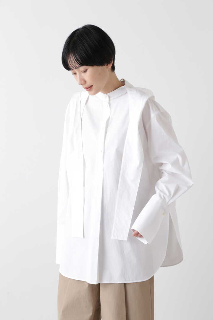 STUDIO NICHOLSON / POWDER COTTON HOODED SHIRT1