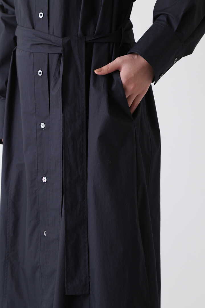 STUDIO NICHOLSON / LIGHT COTTON POPLIN RAGLAN SHIRT DRESS WITH EPAULET12