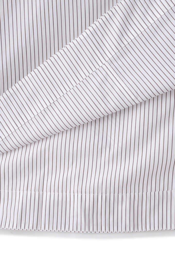 STUDIO NICHOLSON / FINE STRIPE COTTON OPEN BACK SHORT DRESS14