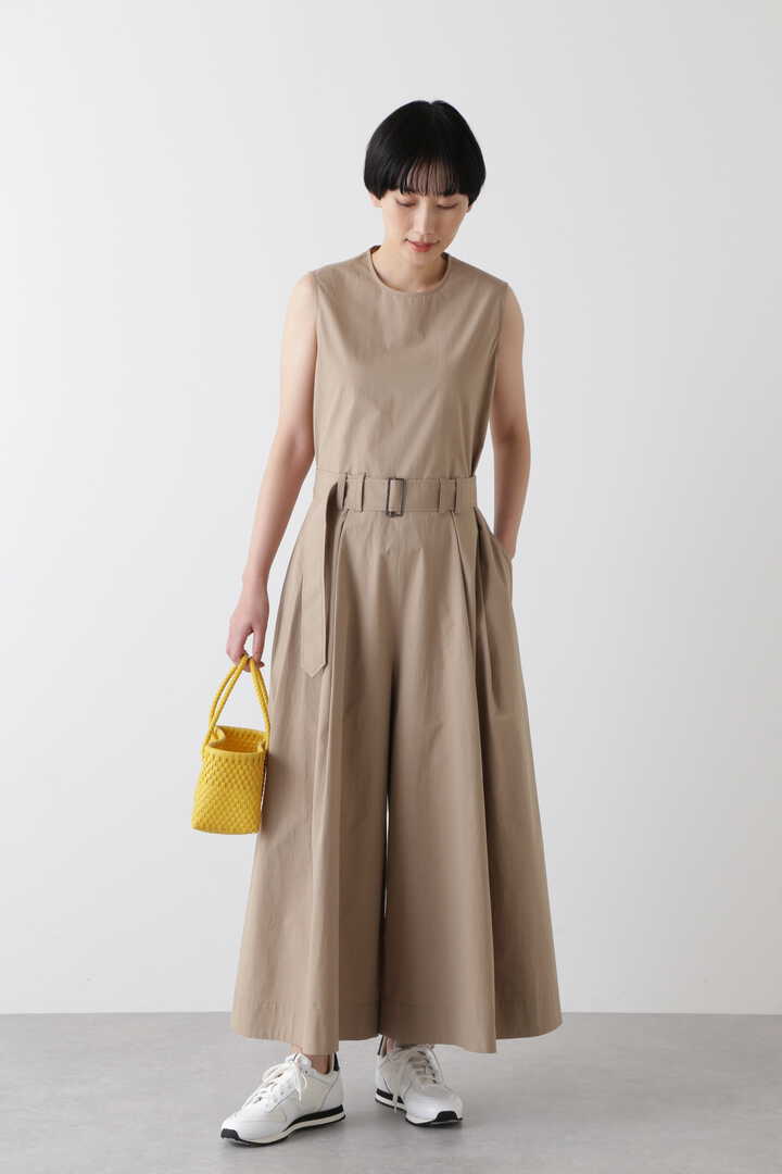 STUDIO NICHOLSON / POWDER COTTON SLEEVELESS BELTED WIDE LEG JUMPSUIT2