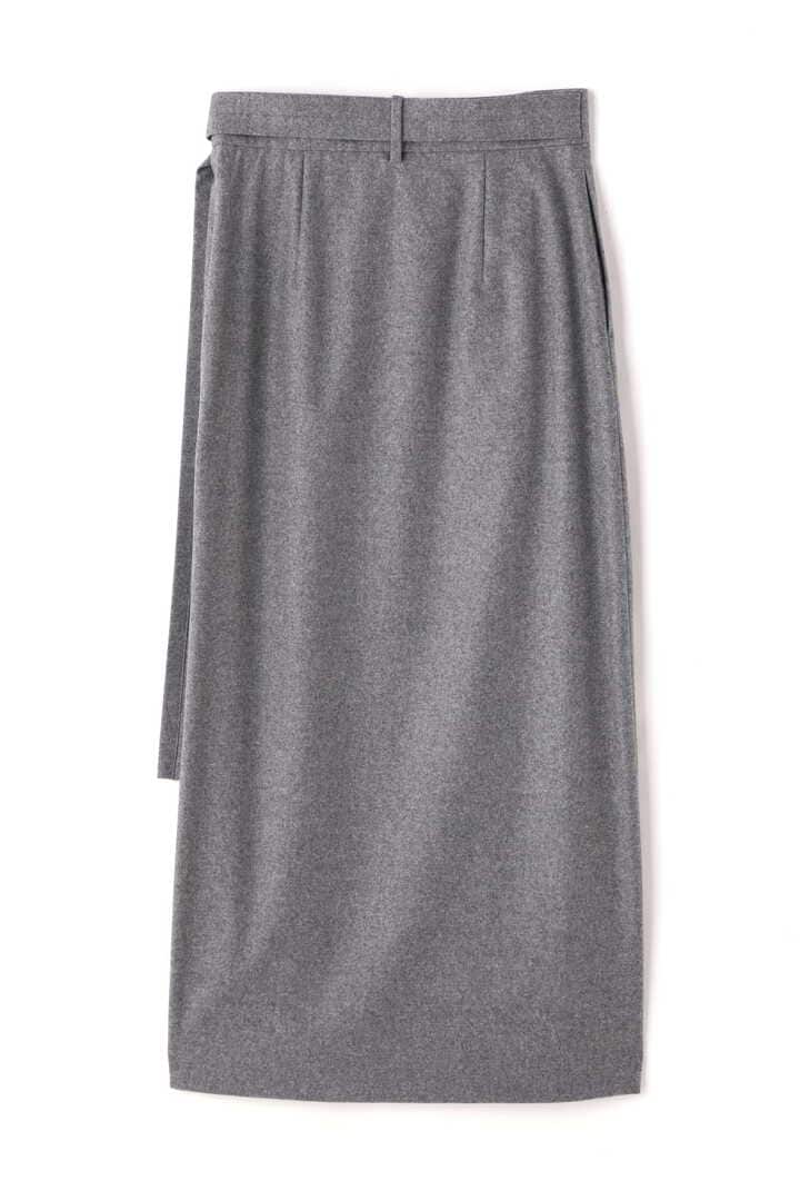 ATON /MERINO COLLEGE FLANNEL STRAIGHT WRAPPED SKIRT2