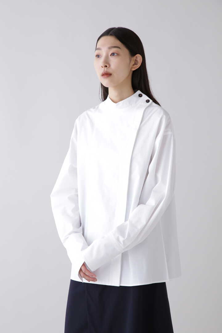 STUDIO NICHOLSON /POWDER COTTON ASSYMETRIC SHIRT2