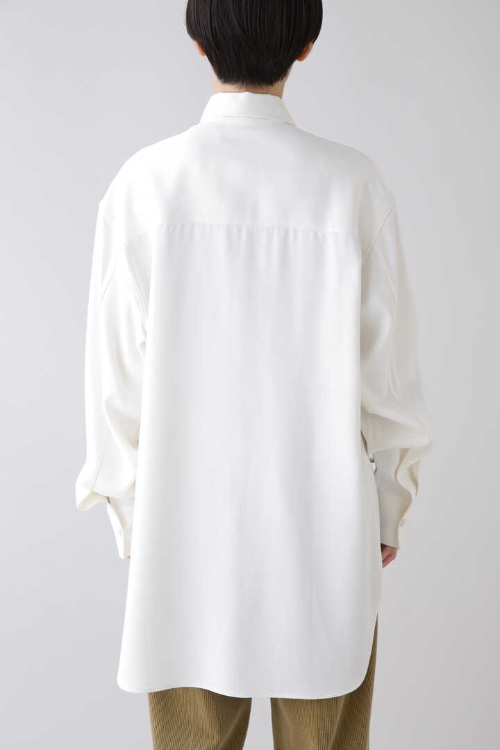 STUDIO NICHOLSON / CREPE BK VISC SATIN OVERSHIRT4
