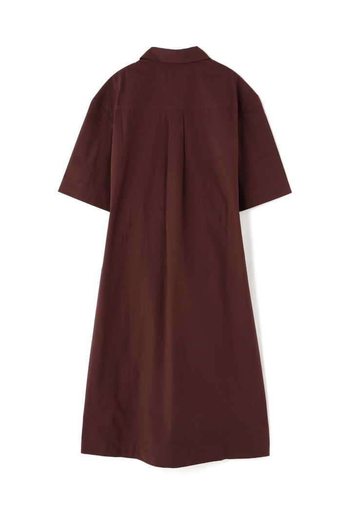STUDIO NICHOLSON / POWDER COTTON SHORT SLEEVE WRAP OVER SHIRT DRESS4