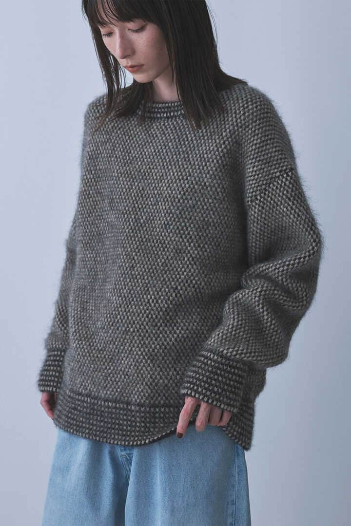 ［別注］blurhms / ALPACA BIRD'S-EYE KNIT CREW-NECK1