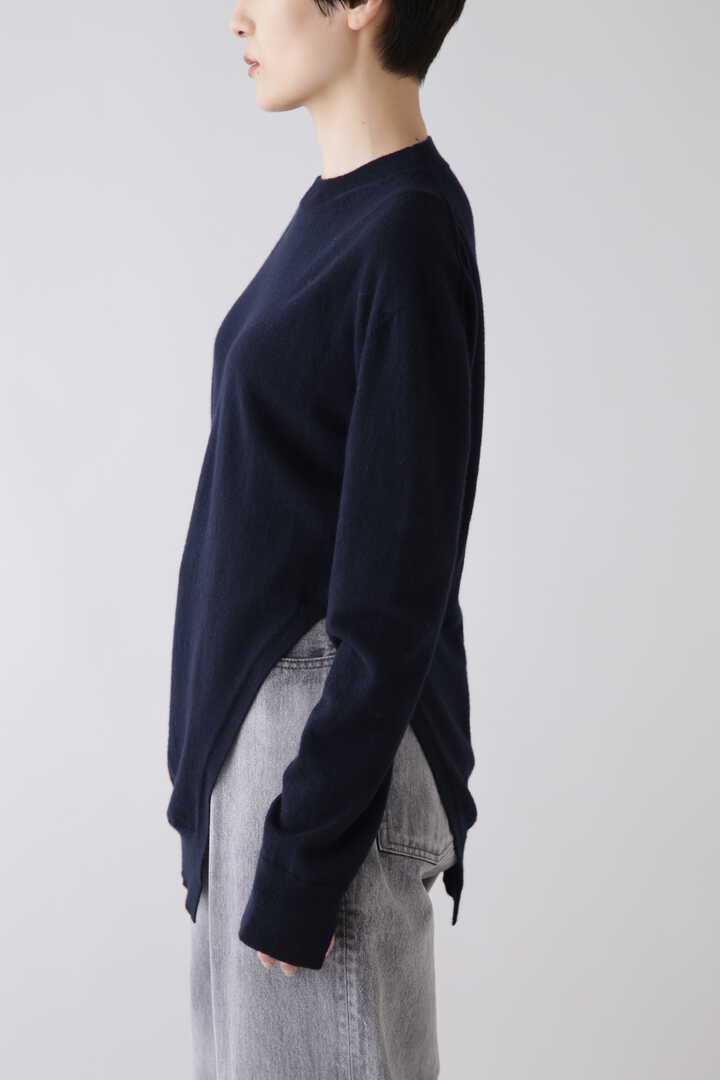 STUDIO NICHOLSON / NM SPRFINE LAMBSWOOL 12GG ASYMMETRIC CREW NECK4