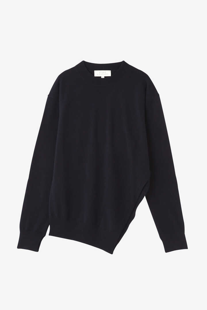 STUDIO NICHOLSON / NM SPRFINE LAMBSWOOL 12GG ASYMMETRIC CREW NECK10