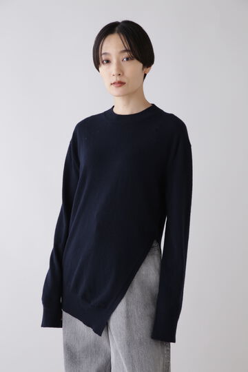 STUDIO NICHOLSON / NM SPRFINE LAMBSWOOL 12GG ASYMMETRIC CREW NECK_120