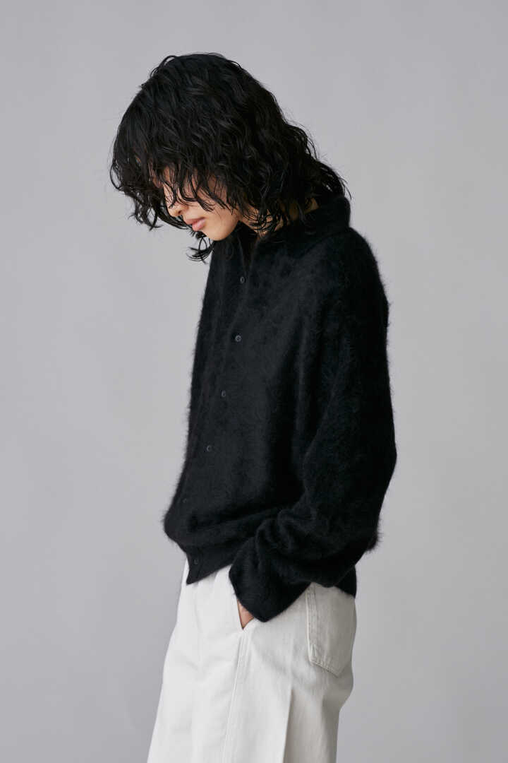 ATON / ROYAL CASHMERE FUR POLO CARDIGAN3