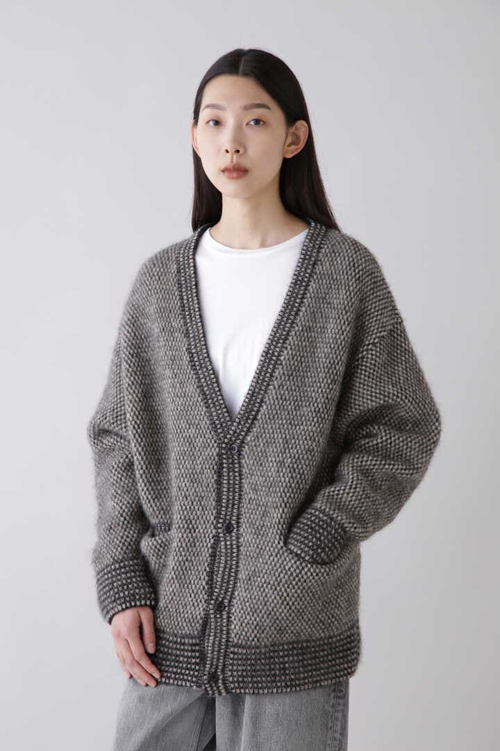 blurhms / ALPACA BIRD'S-EYE KNIT CARDIGAN | ニット | THE LIBRARY