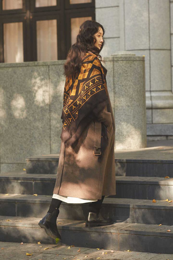 Cristaseya / PRINTED WOOL SHAWL WITH FRINGES2