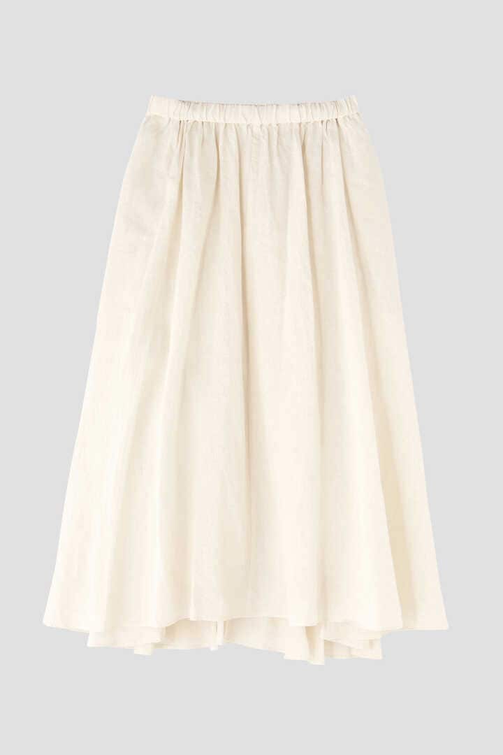 ATON / NATURAL DYED LINEN LAWN GATHERED SKIRT1