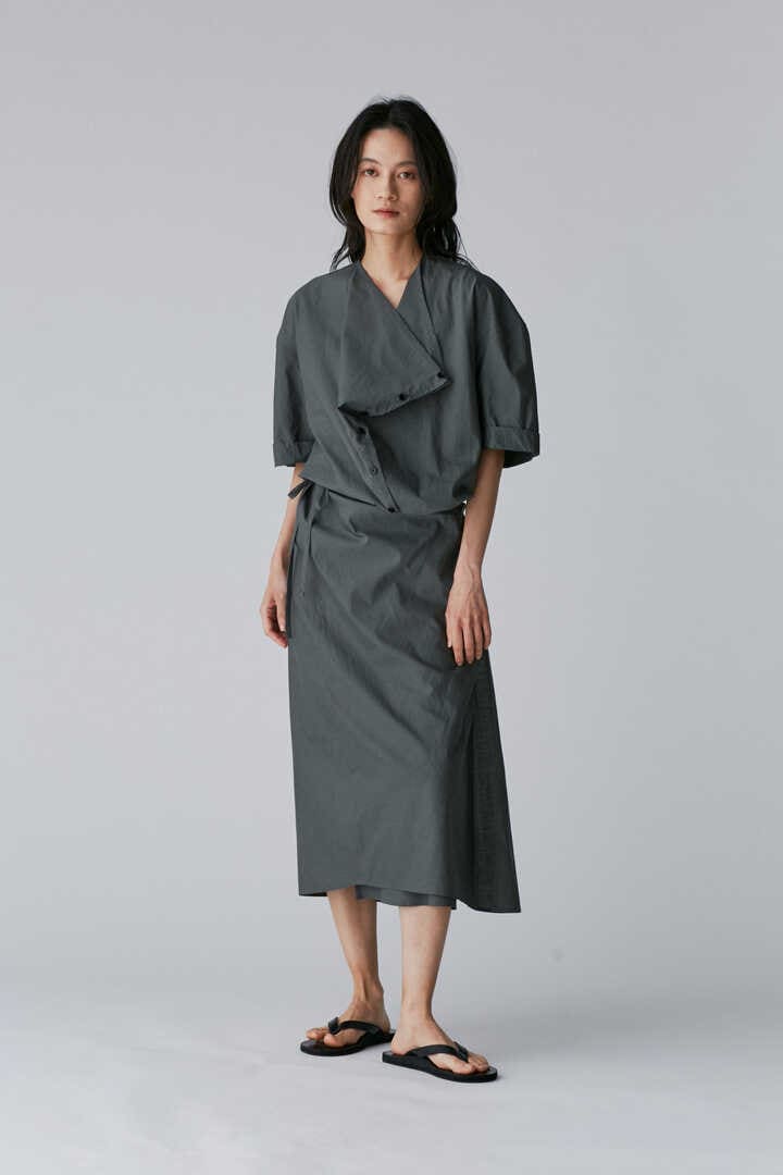 LEMAIRE / SHORT SLEEVE WRAP DRESS | ONE PIECE | THE LIBRARY 
