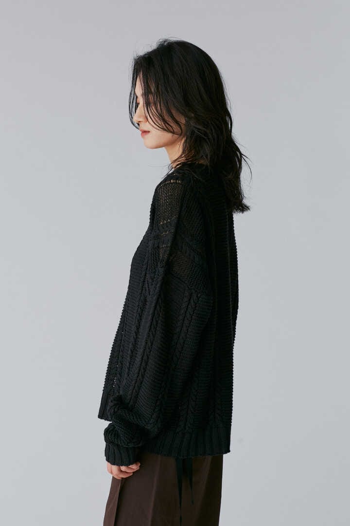 Cristaseya / LINEN CABLE KNIT SWEATER3