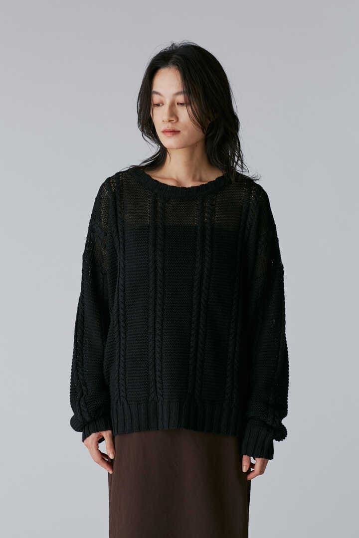 Cristaseya / LINEN CABLE KNIT SWEATER | ニット | THE LIBRARY 