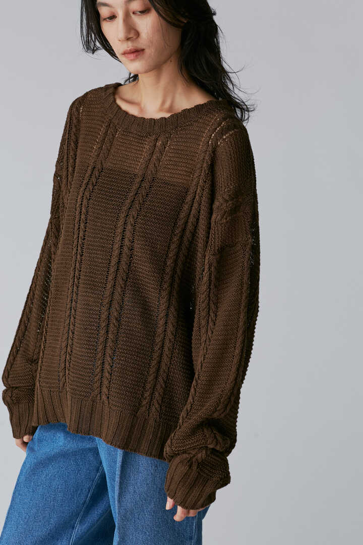 Cristaseya / LINEN CABLE KNIT SWEATER6