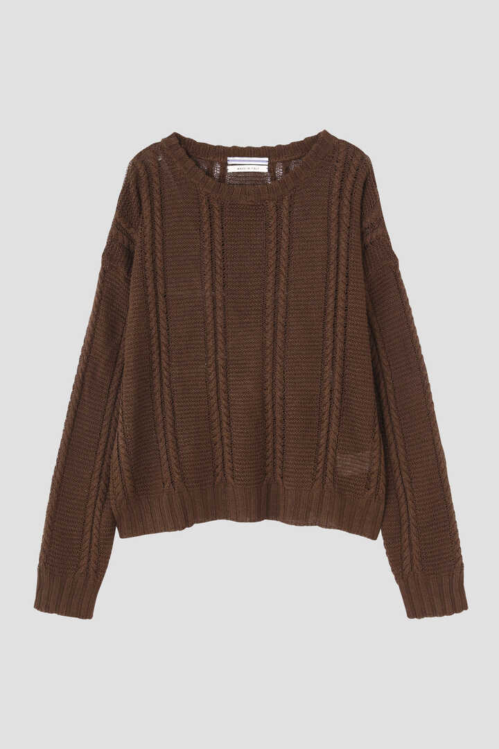 Cristaseya / LINEN CABLE KNIT SWEATER1