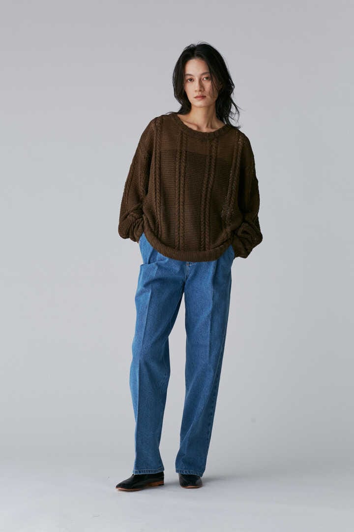 Cristaseya / LINEN CABLE KNIT SWEATER2