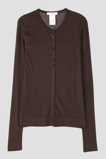 LEMAIRE / SEAMLESS RIB TOP WITH BUTTONS_050